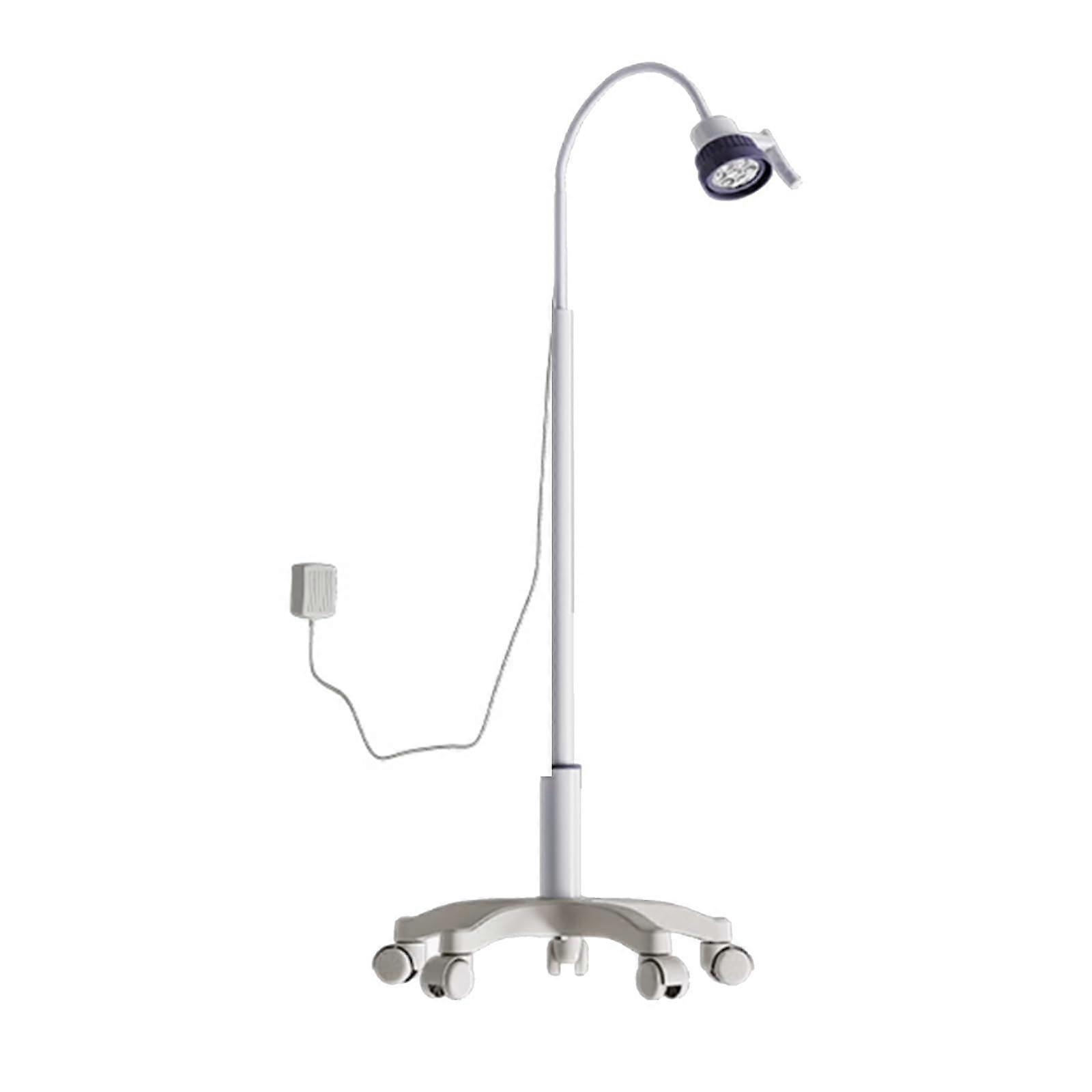 Medical Exam Lamp LED Cold Light, 5 Stainless Steel Silent Universal Wheels 7-Hole Lamp, For Outpatient Stomatology ENT