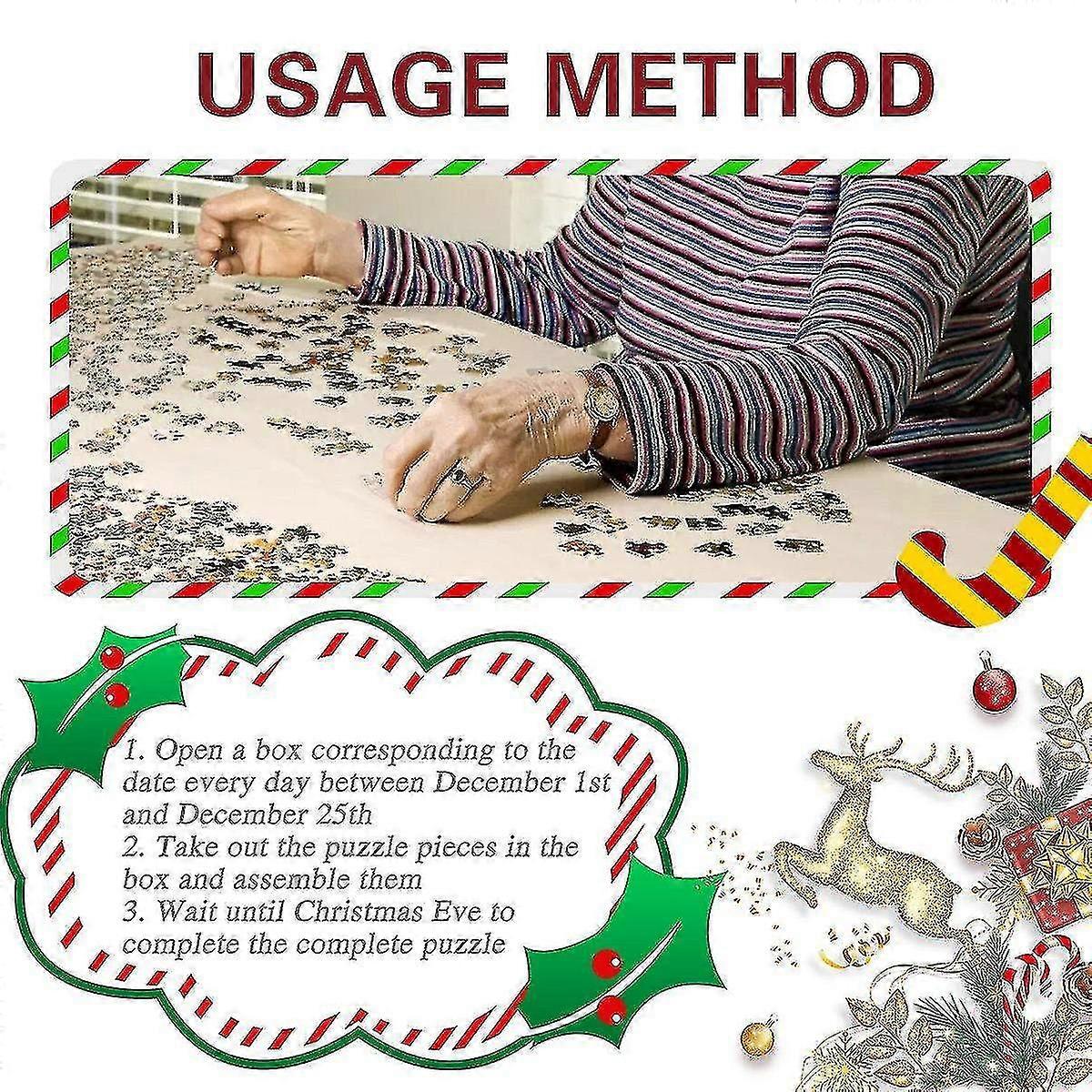 2025 Advent 2023 Puzzle, Advent Puzzle 1000pcs, Puzzle für Countdown bis
