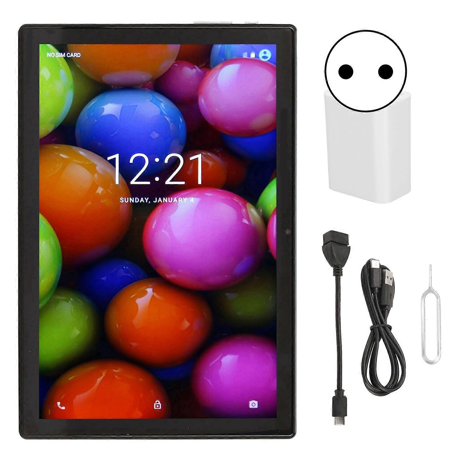 10.1 Inch Tablet 1960x1080 IPS Android 11 8 Core CPU 5G WiFi Dual Camera Green EU Plug