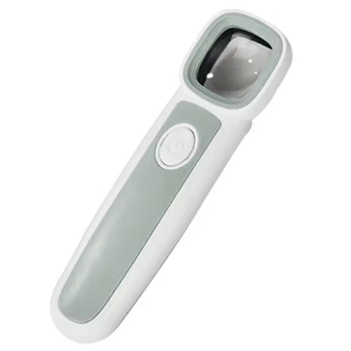 50x Multi-Function Handheld Magnifier with LED Lights & UV Violet Lamp for Reading