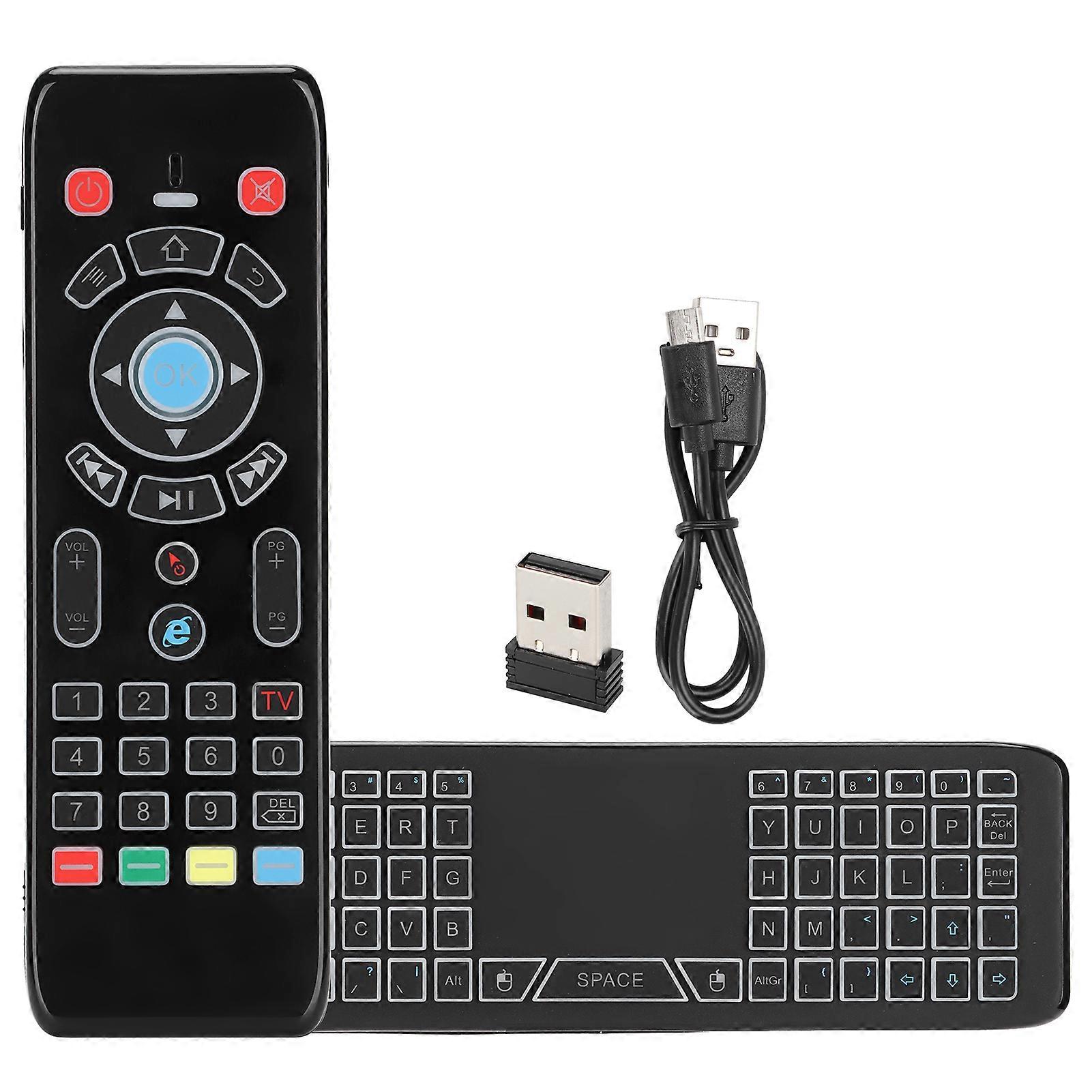 T16 Wireless Air Mouse Remote with Touchpad and Luminous Backlight for TV & Mini PC