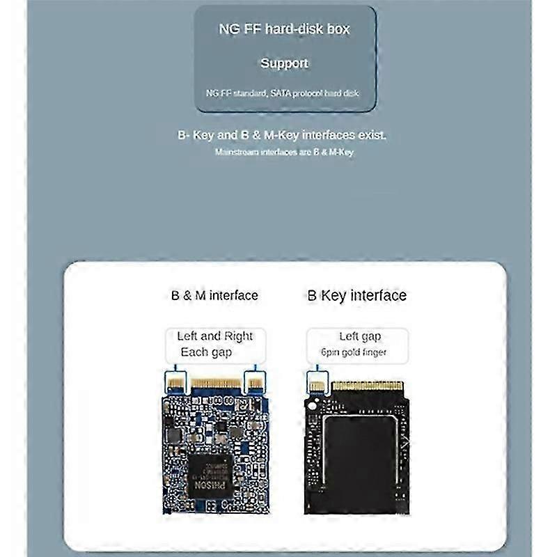 suitable for M2 SSD Case NGFF SATA to USB 3.1 Gen 2 5Gbps SSD Enclosure for NGFF SATA B Key/ (B+M) Key SSD Hard Disk Box M.2 Adapter