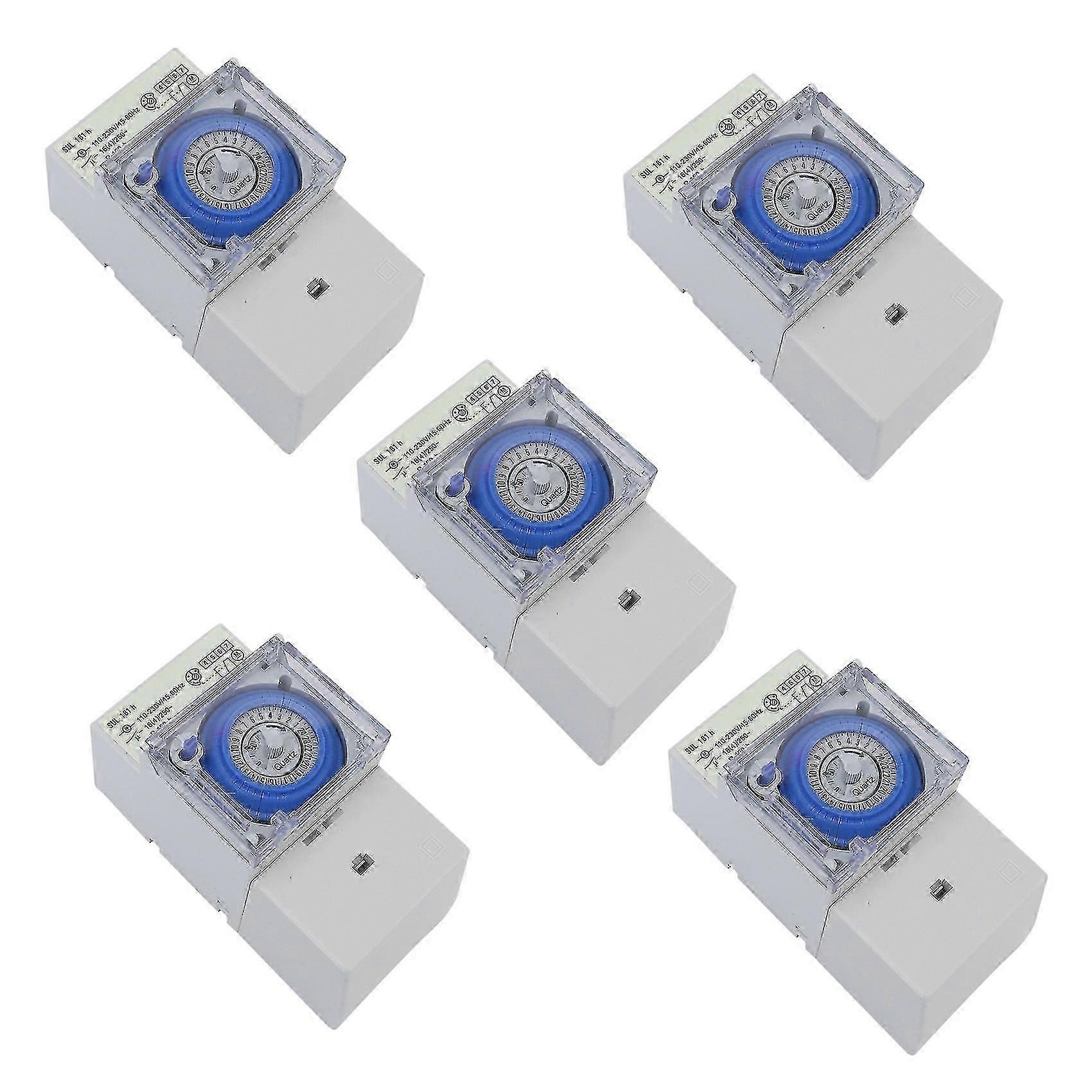 5x Relay Electrical Programmable Timer 24 Hour Din Rail Timer Switch