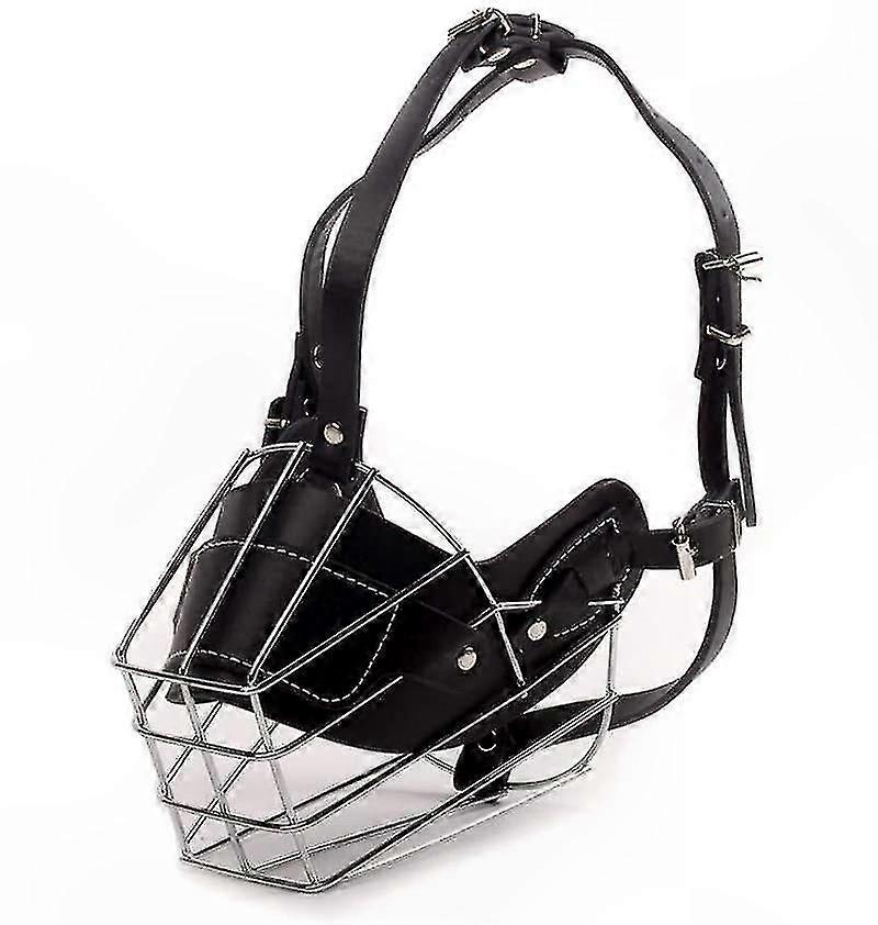 Durable Leather Dog Muzzle for Large Breeds with Enhanced Comfort and Security Fit