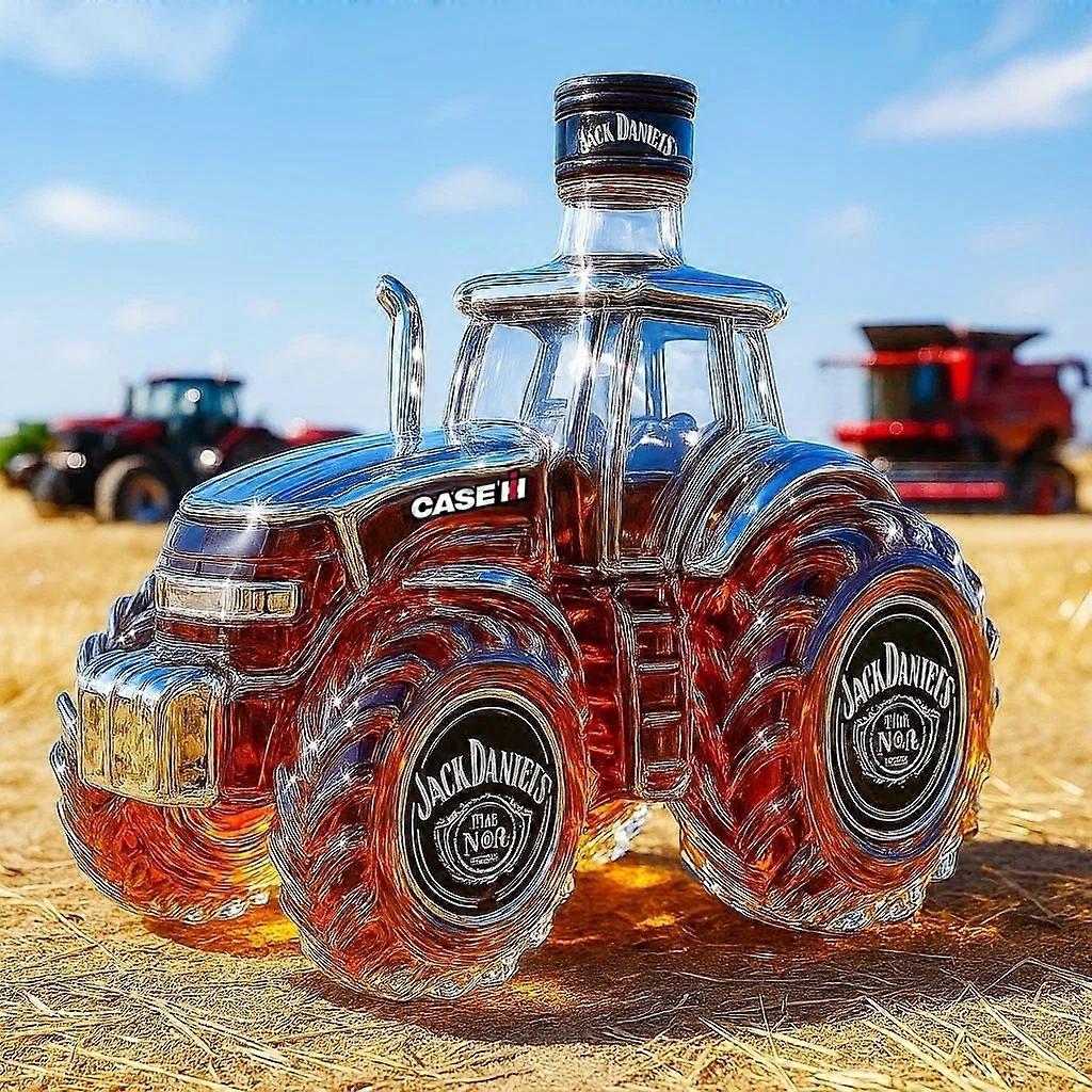 Whiskey Bottle Tractor Shape 10 oz Novelty Creative Tractor Theme Empty Bottle