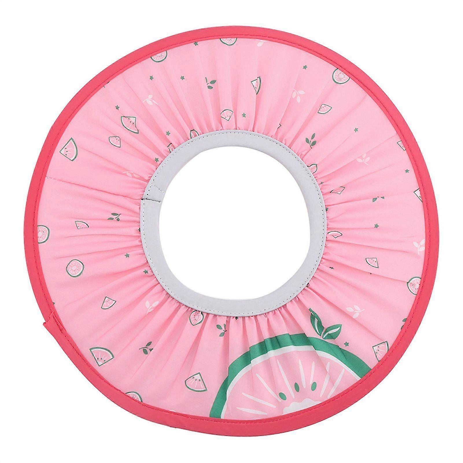 Waterproof Cloth Baby Shampooing Cap Elastic Kids Shower Bathing Protection Hat(Pink)