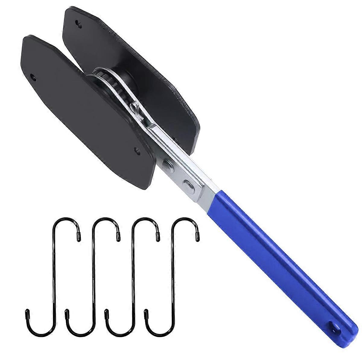 Brake Caliper Compression Tool, Carbon Steel Brake Caliper Tool,Caliper Compression Tool with 4 Brake Caliper Hooks Blue