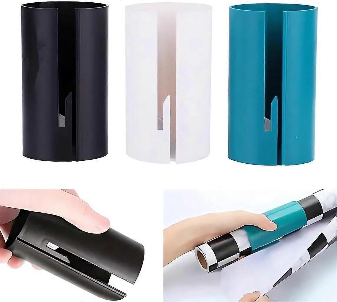 Three-pack of Christmas wrapping paper cutter tubes