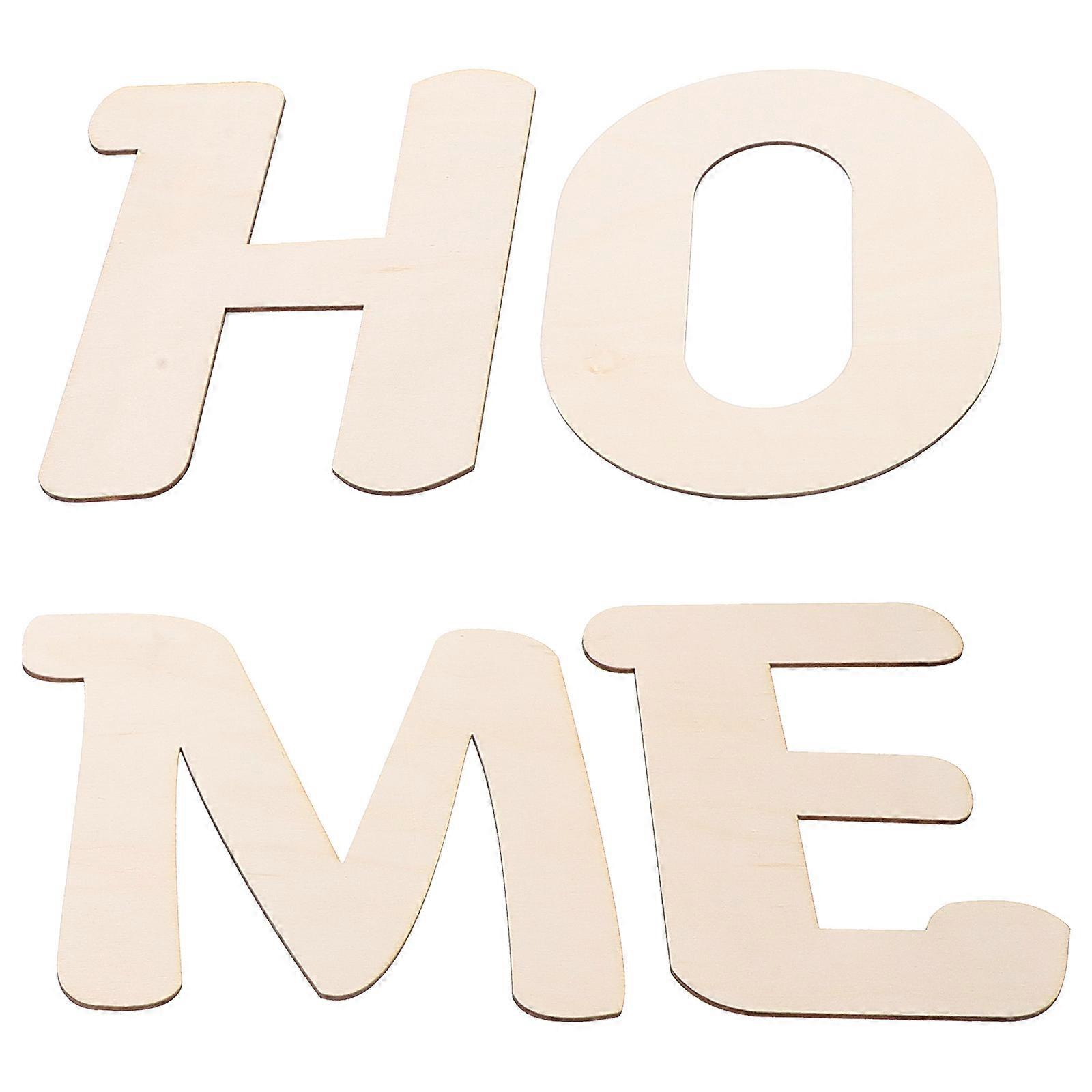 Decorative Wooden Letters Small Wood Pieces for DIY 16Pcs Home