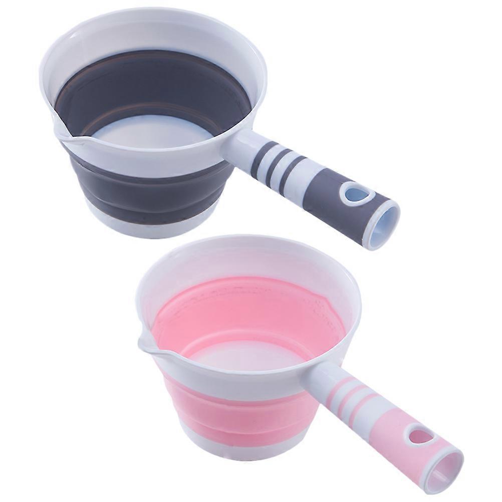 Kitchen Water Ladle Foldable Water Ladle for Bathing Use 2Pcs Plastic