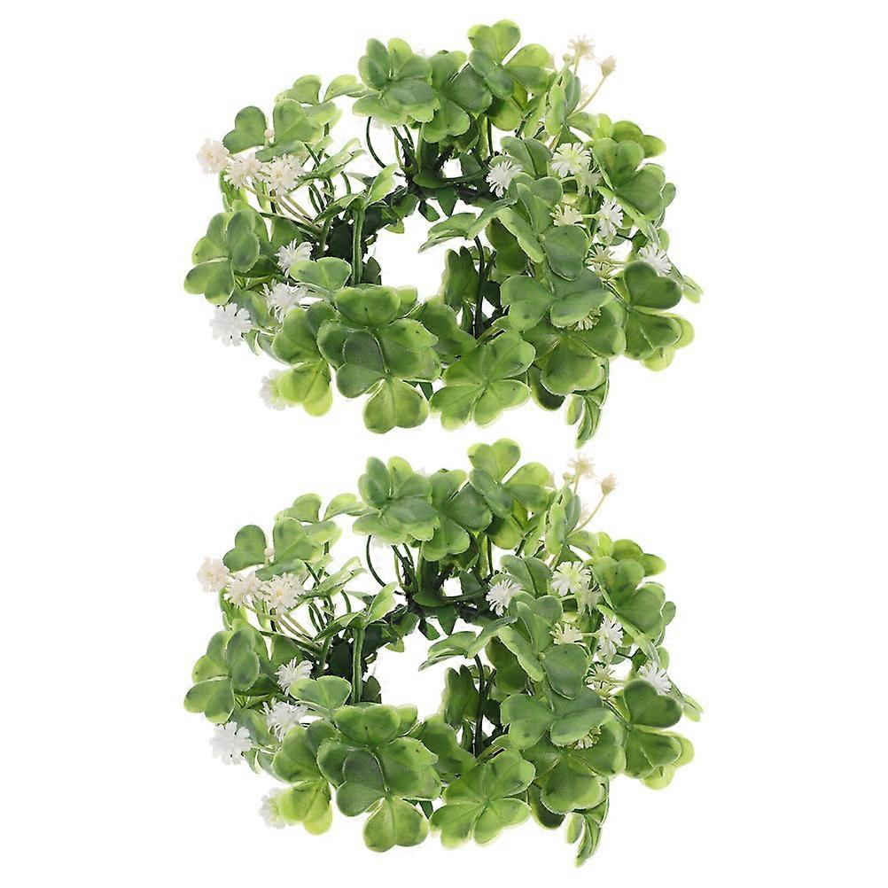 Spring Candle Rings Mini Candle Holder for Festive Decor 2Pcs
