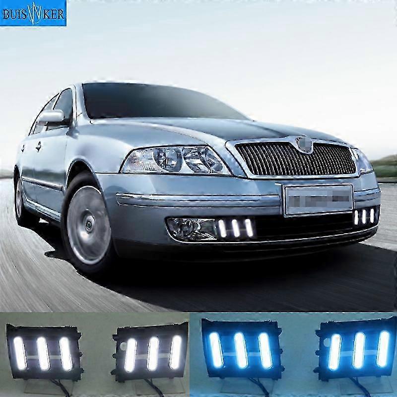 Applicable 2pcs/set Car Styling Daylight Daytime Running Light Led Drl For Skoda Octavia A5 2007 2008 2009 Waterproof Daylight