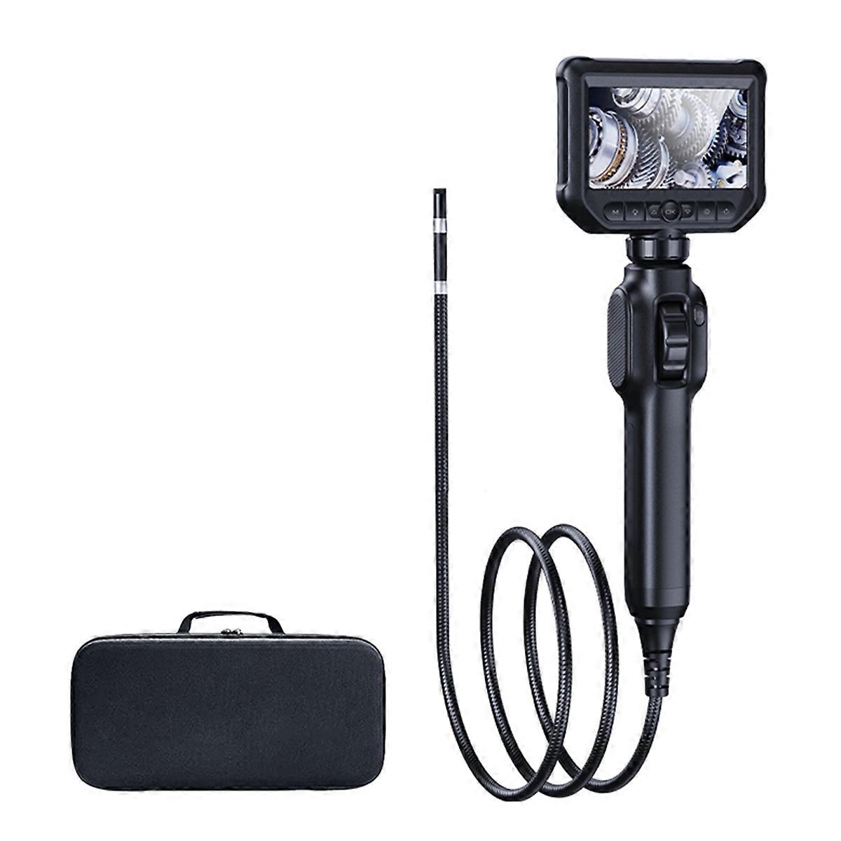 Articulated Endoscope 4.3in Industrial Endoscopes Snake Camera with Video Inspection Scope Adjustab