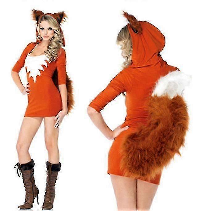 Womn's Fox Ears And Tail Set For Halloween TW