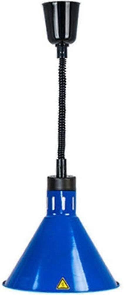 Food Heating Lamp Adjustable Buffet Heat Lamp with Telescopic Light Single-Head Design for Barbecue and Catering (Blue)