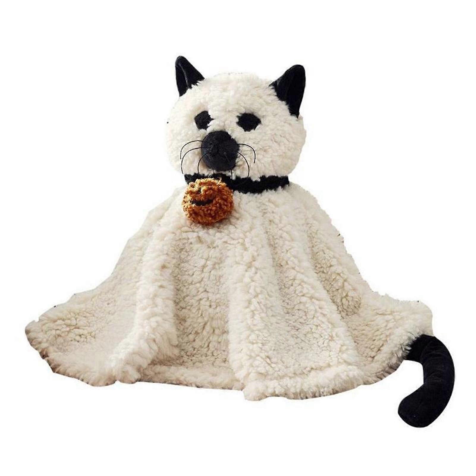 Halloween Ghosts Cat Plush Pillow Cute Soft Throw for Kids Cozy Living Room Decor Festive Holiday Gift