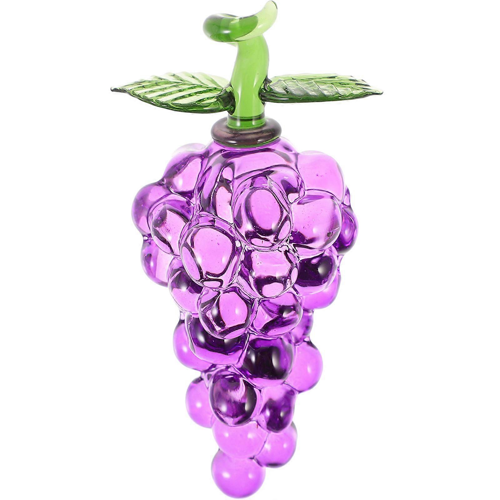 Crystal Desktop Decoration Crystal Grape Statue Novel Decor Table Centerpiece