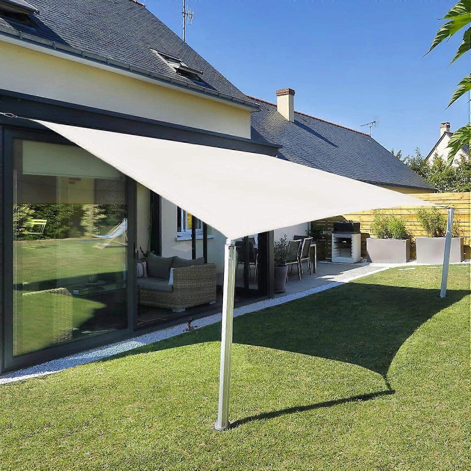 3x4m Cream Rectangular Shade Sail, Waterproof Canvas 95% UV Ray Protection