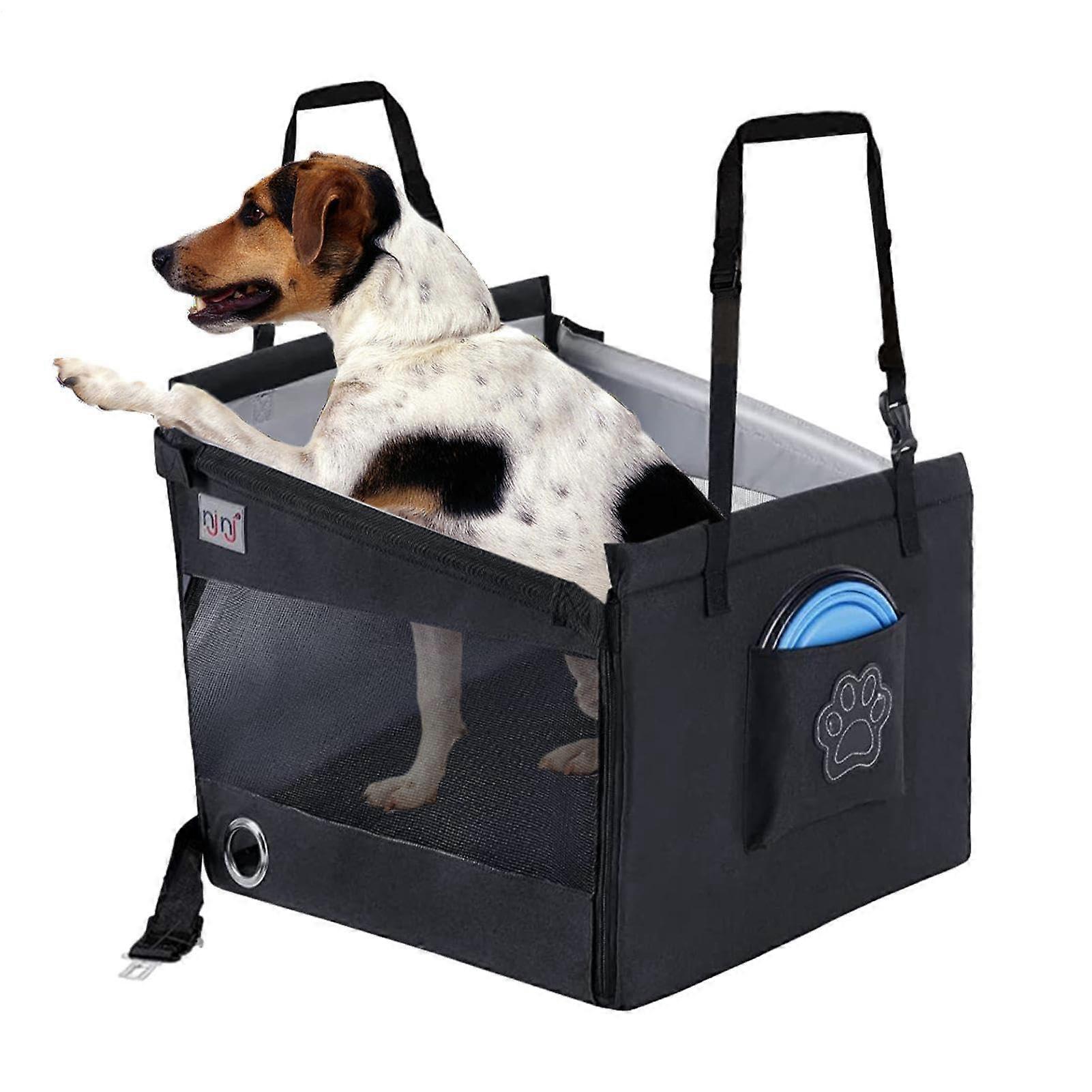 Dog Car Seats For Small Dogs Portable Dog Nest For Cars Up To 44 Lbs With Storage Pocket And Adjustable Straps