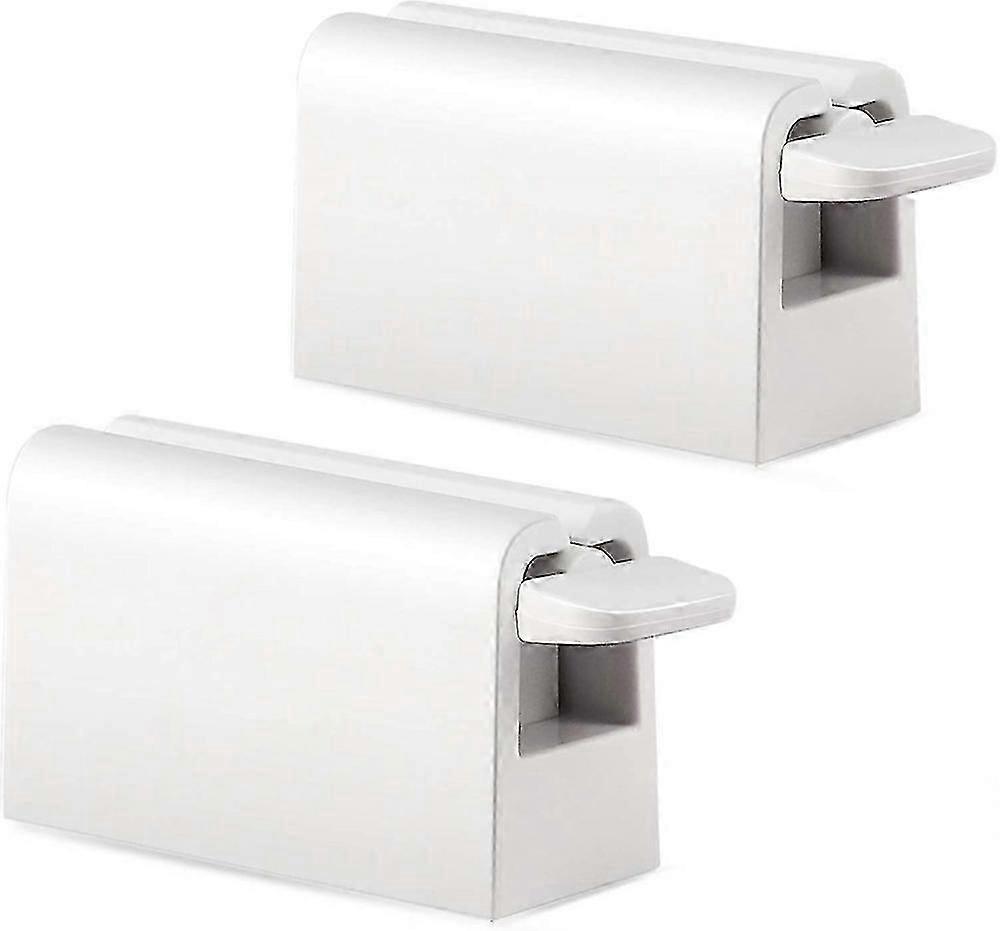 Minimalist Toothpaste Tube Roller Squeezers(Set of 2), ABS Plastic Toothpaste Squeeze Tool, Eco-Friendly Toothpaste Holder Dispenser - White
