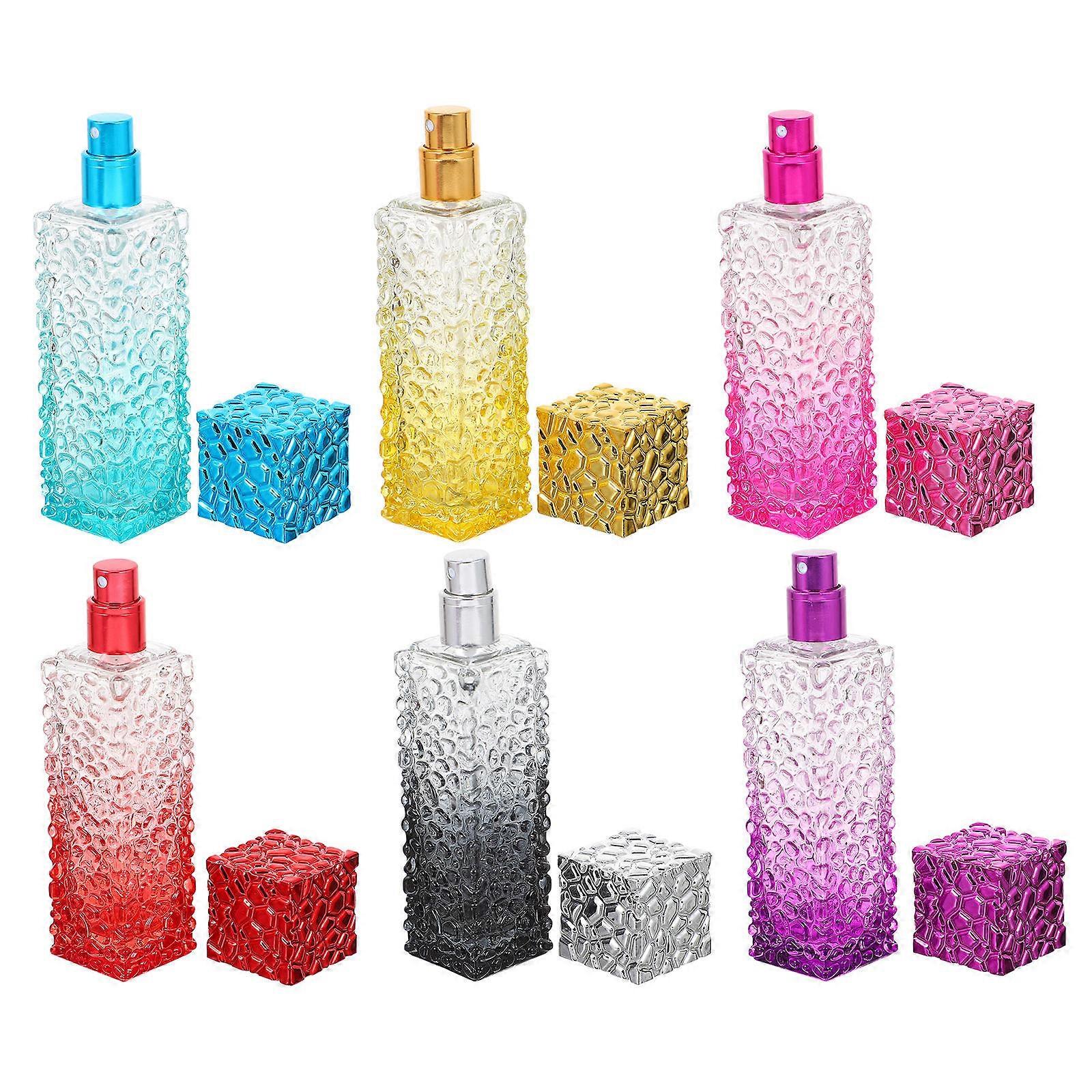 Perfume Dispenser 12 Pcs Rectangular 50ml Assorted Color Liquid Storage Travel Essential