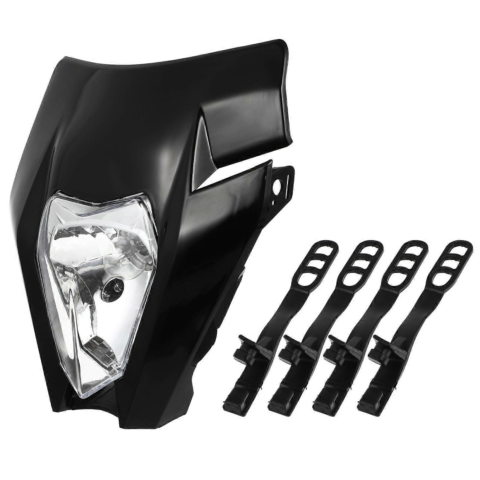Motorbike Headlamp For Poor Visibility Conditions Illumination 30x29cm Black Shockproof Design 1Pack