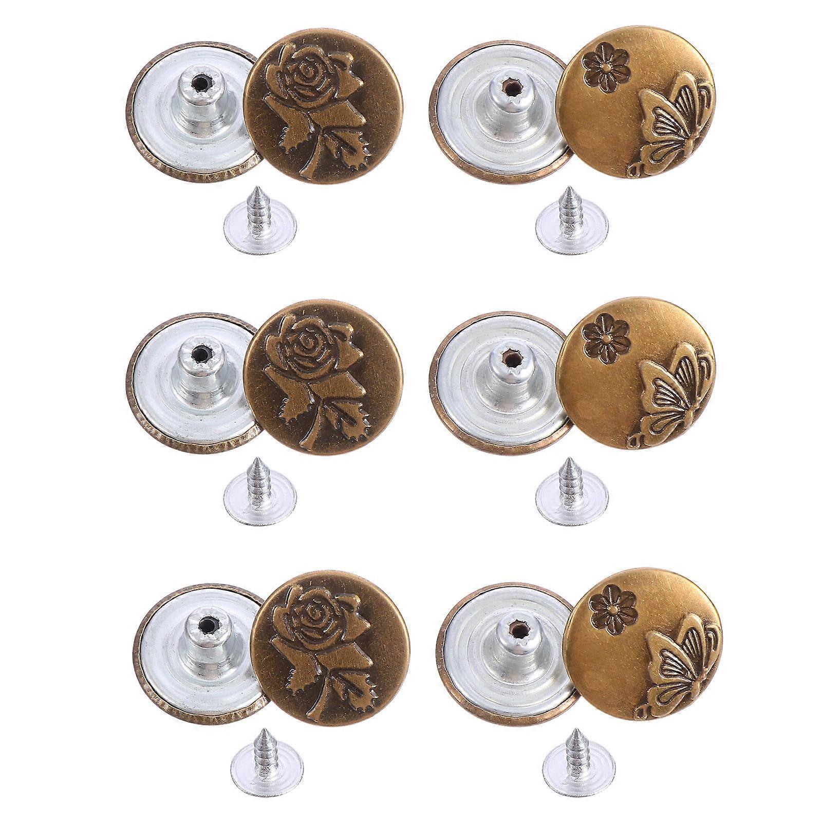 Denim Button Adjustable Denim Button for Decor 300Pcs Decorative Buttons