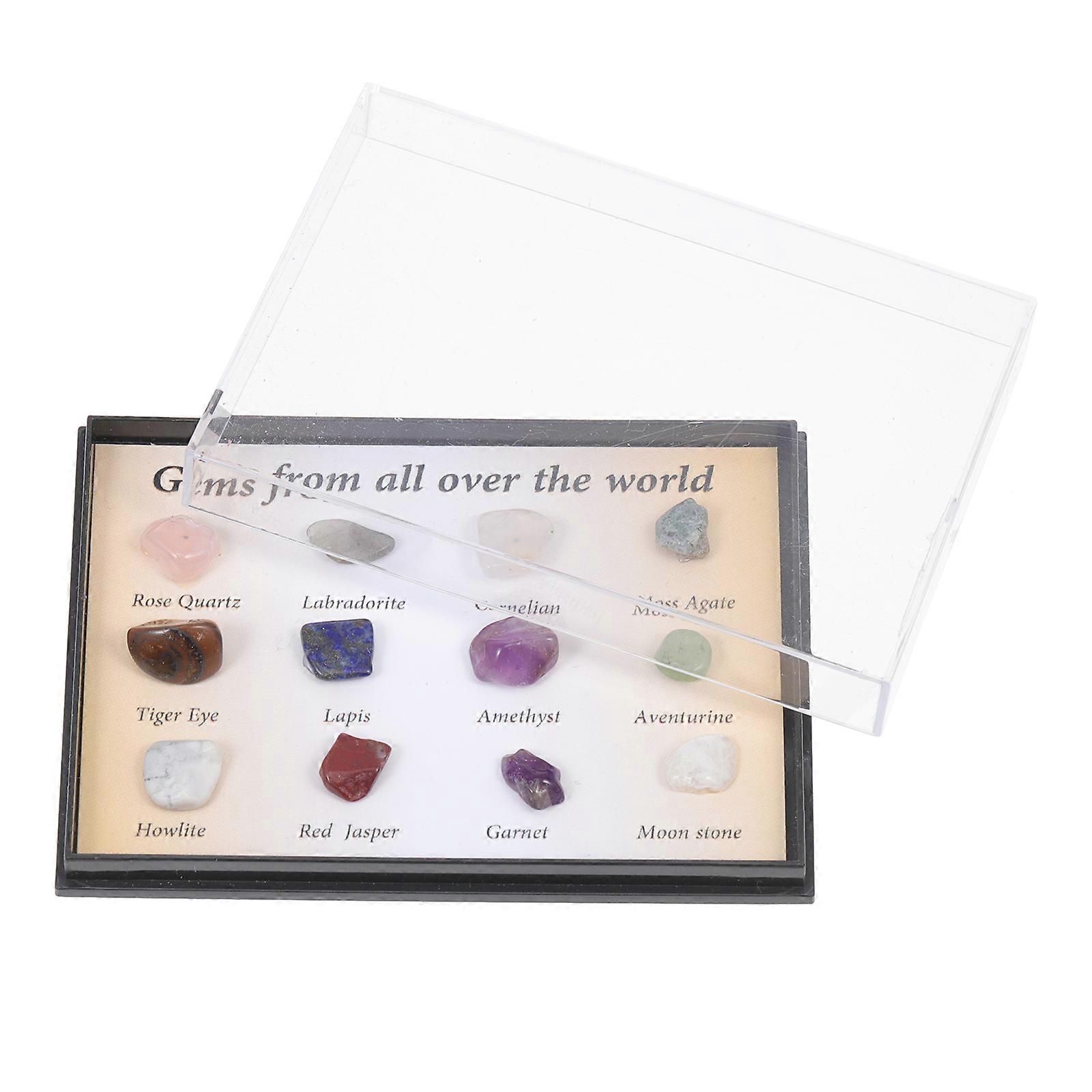Natural Crystal Ore Agate Decorative Ornament For Collectors Classroom Teaching 2 Sets