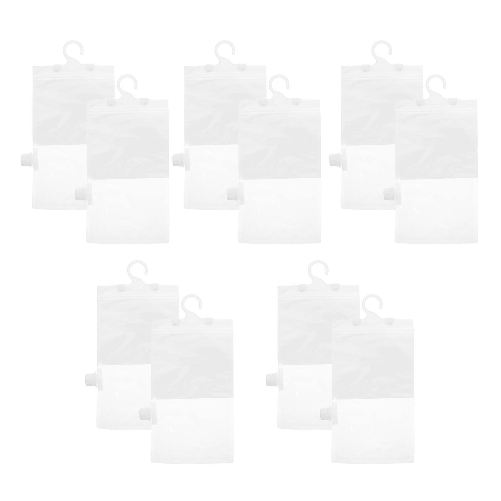 10SetsReusableDehumidifierBagsForClosetHumidityControlReplaceableCalciumForBathroomMoistureAbsorptionTransparent