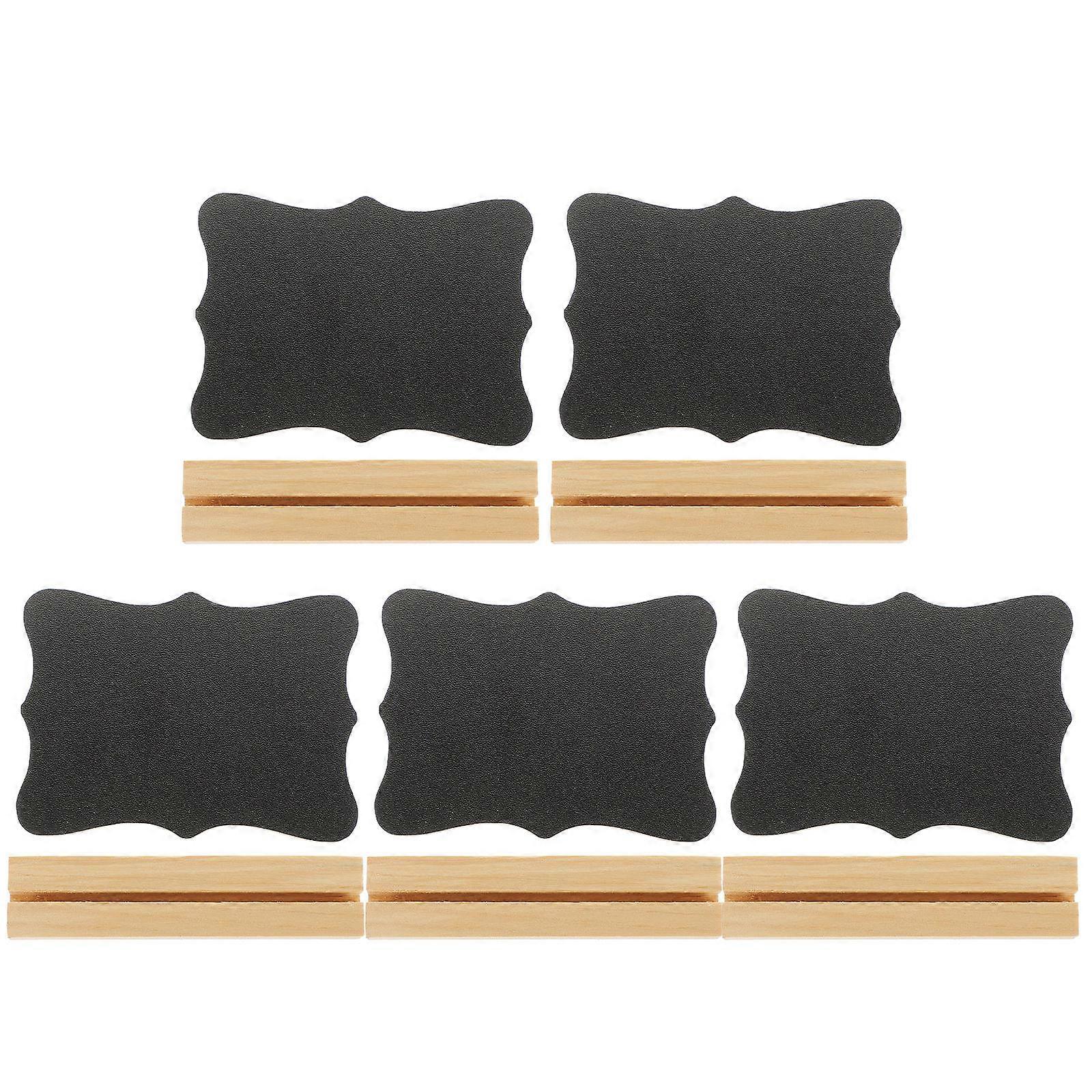 Mini Blackboard Double-Sided Writing Surface For Shop Signage 10x8x2.2cm 5Pcs