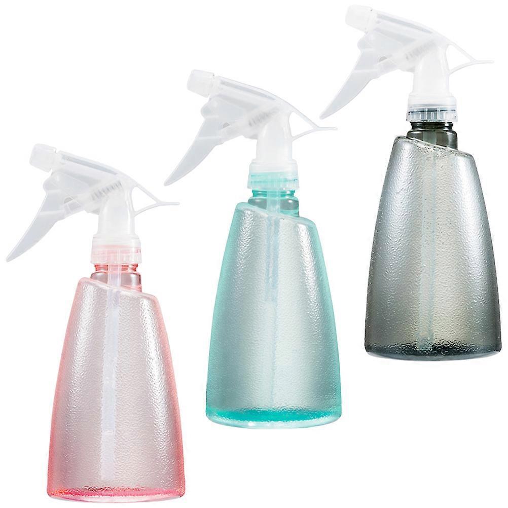 Fine Mist Spray Bottle Container for Watering Plants Slope Design Grey 500ml 3Pcs