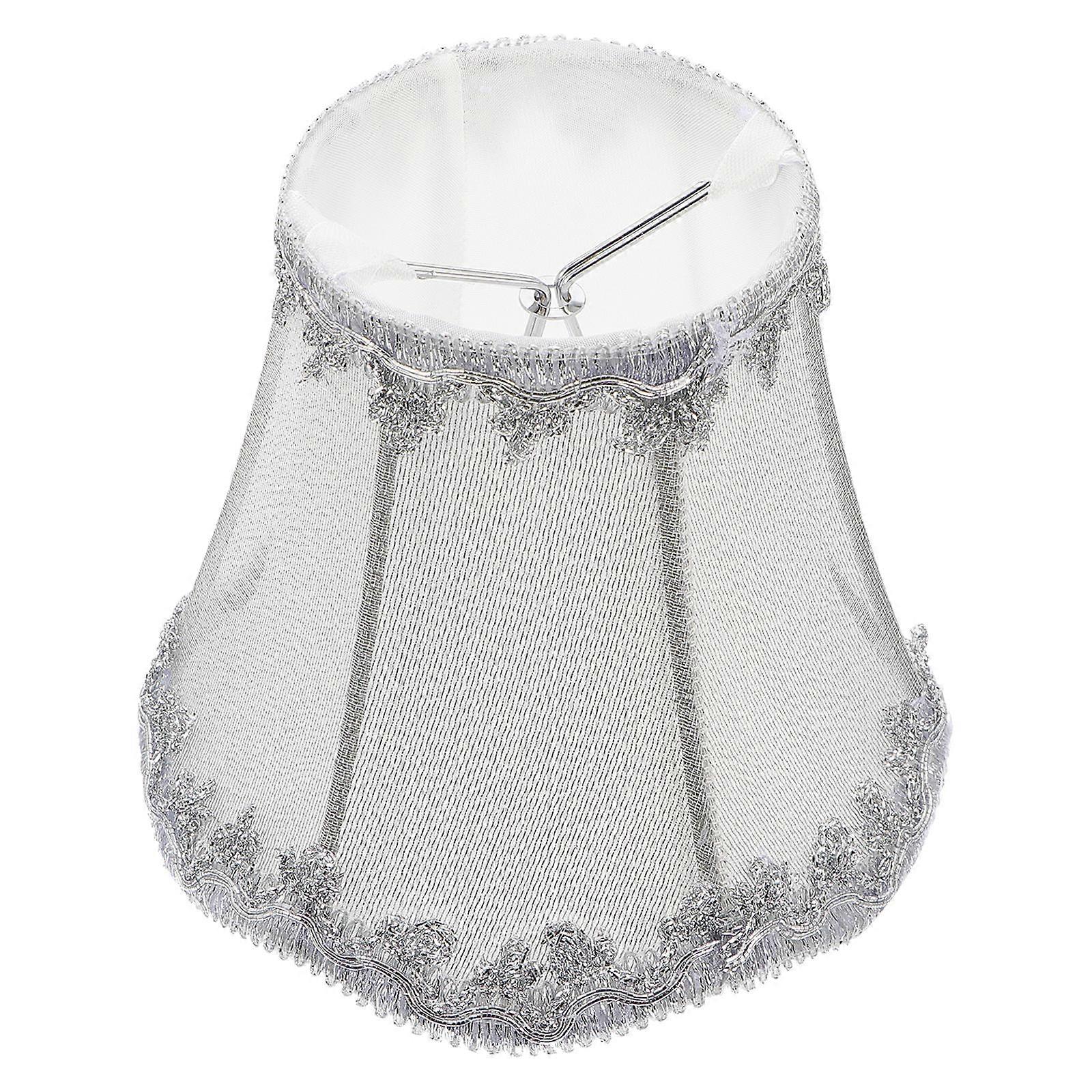 Hanging Floor Lampshade 1Pcs Silver Cloth Lamp Shades for Lamp Use Creating Warm Atmosphere