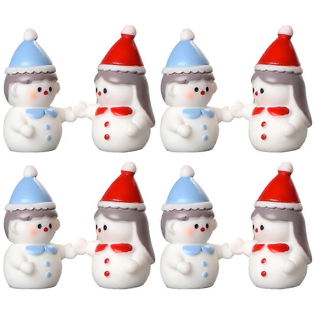 Rustic Christmas Tabletop Centerpiece Snowman Figurine for Decor 40Pcs