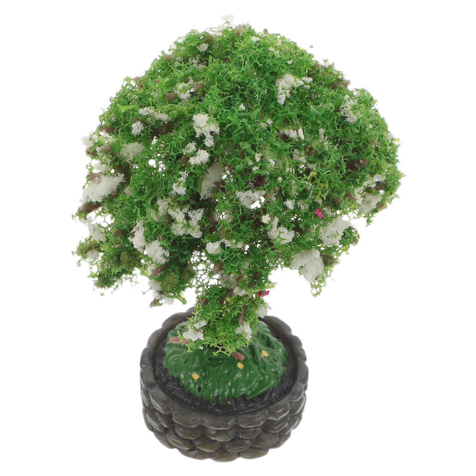 Miniature Dollhouse Accessories 3Pcs Tree Figurines for Micro Landscape Decoration