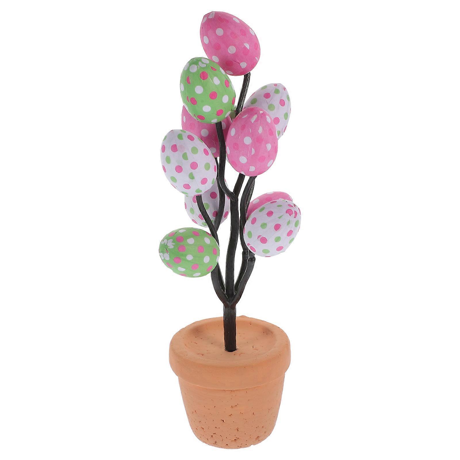 Easter Decoration for Decoration 3Pcs Colored Eggs Tree Table Centerpiece