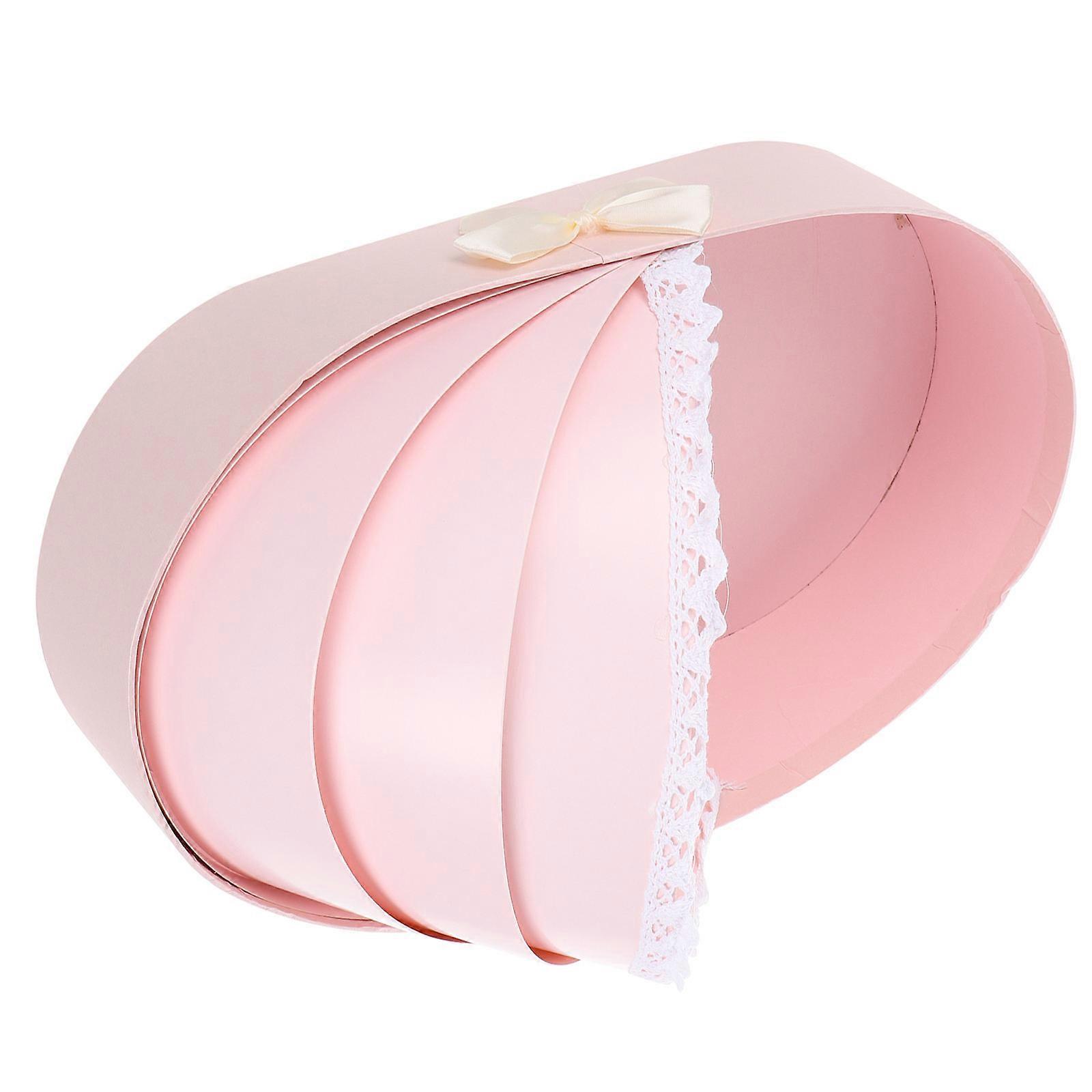 Flower Paper Box for Storage Use 2Pcs Pink Bouquet Wrapping Boxes