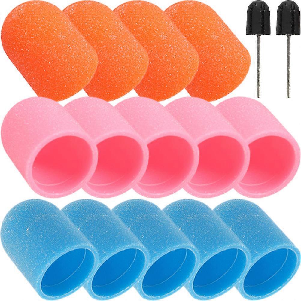 Manicure Sanding Caps for Nail Drill Accessory 15Sets