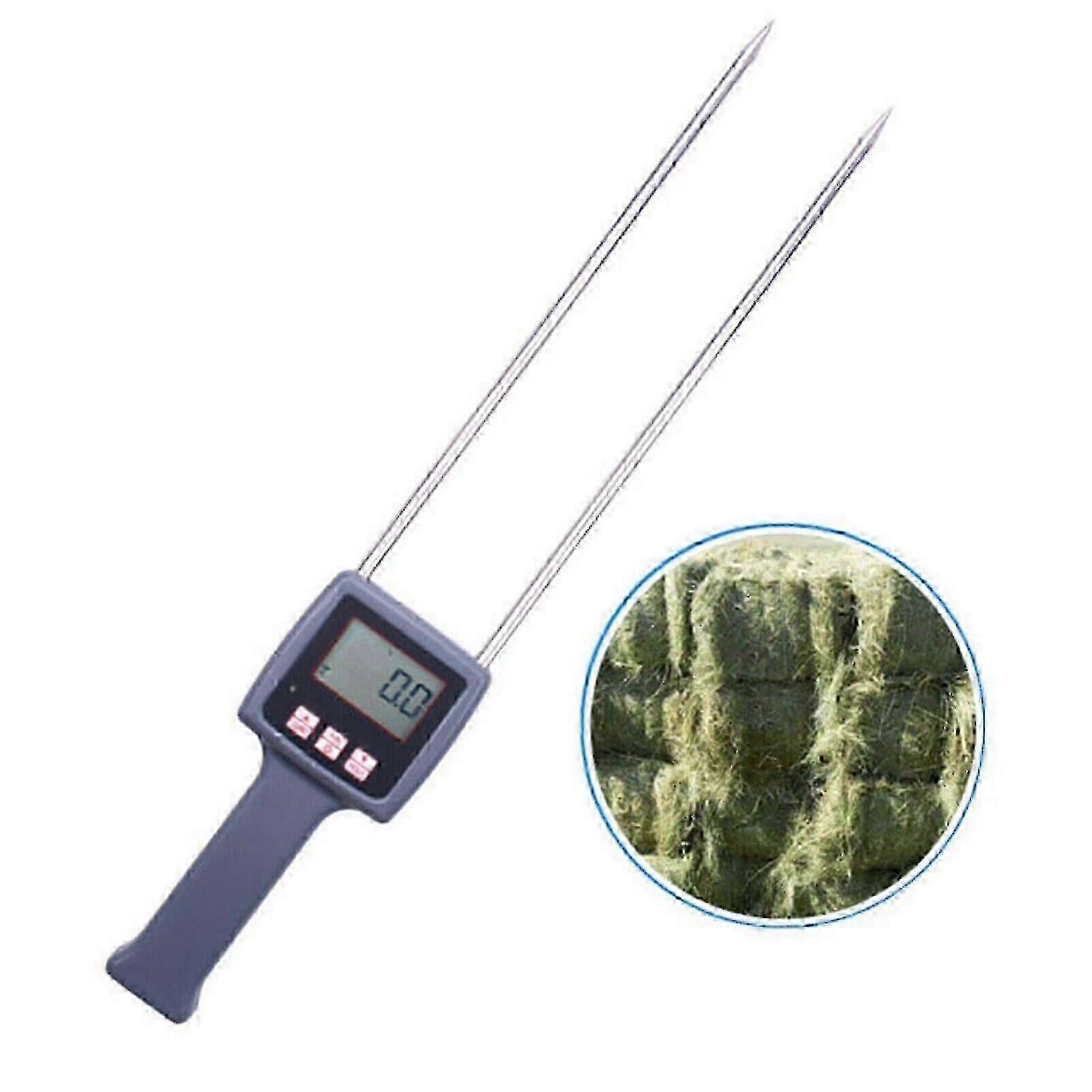 Tk100 Humidity Meter 0-80% Hay Moisture Meter For Forage Grass Testing Fibre New