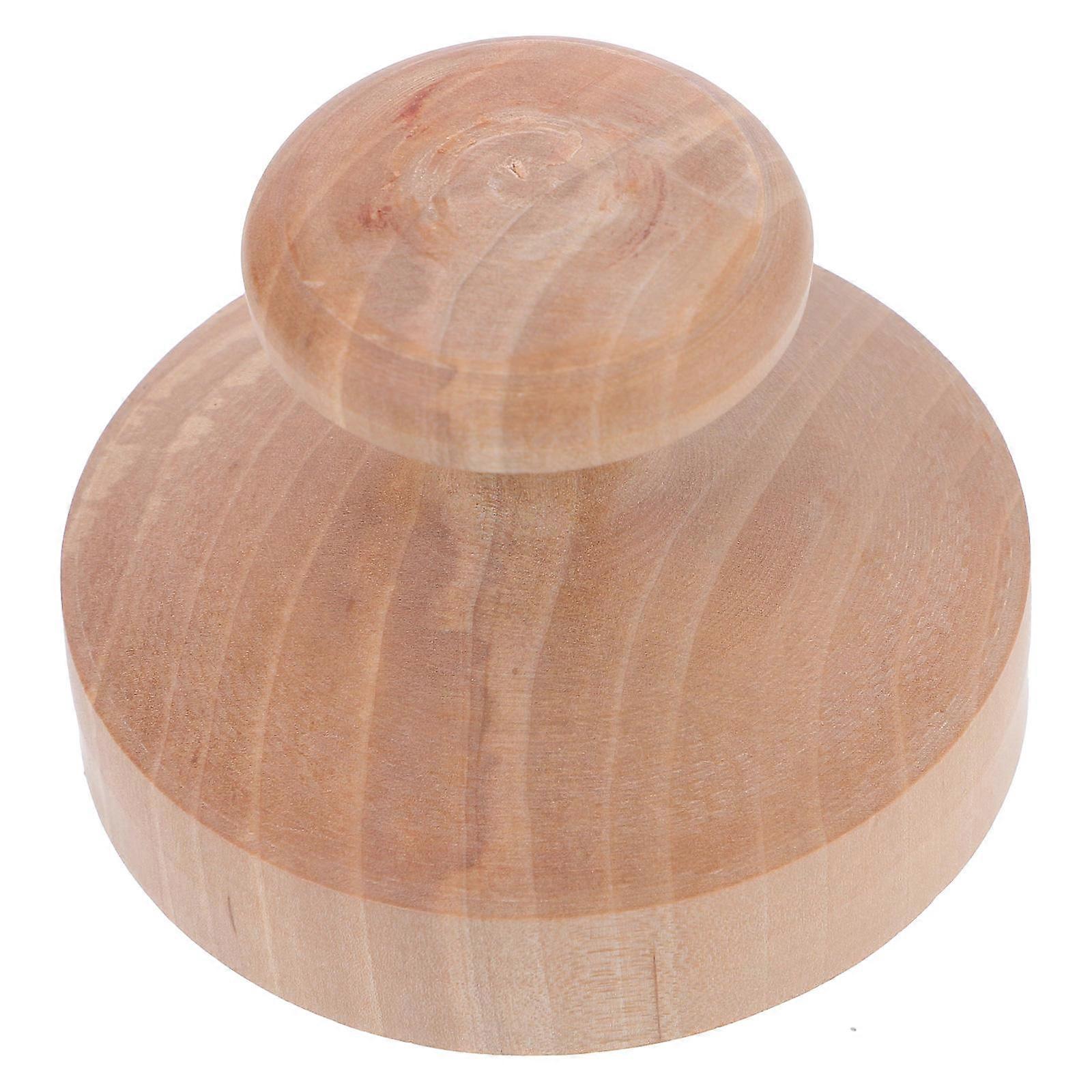 Brown Pancake Meat Press 2Pcs Ideal For Baking Rolling Pins And Festive Gatherings 2.48X2.48X1.77In Easy To Clean