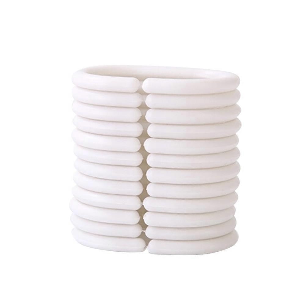 Plastic Shower Curtain Hooks C Shaped Rings for Bathroom Use 30Pcs