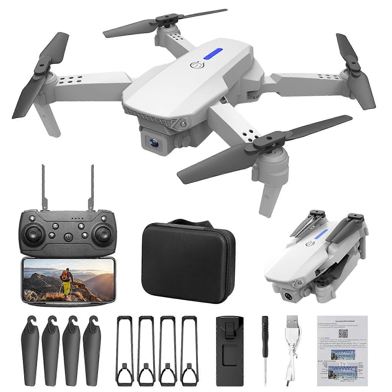 Hoarboeg E88 Brushless Drone with 1080P Dual Camera, Optical Flow & 4-Sided Obstacle Avoidance, Foldable Quadcopter - Compatible with Kids/Adults