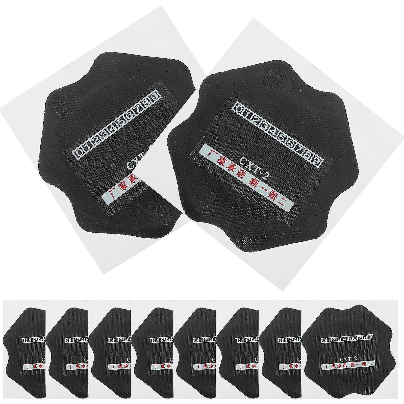 10Pcs Tire Repair Kit Heavy Duty Tire Patches For Vehicle Maintenance Black Reinforcement Pad Easy Application