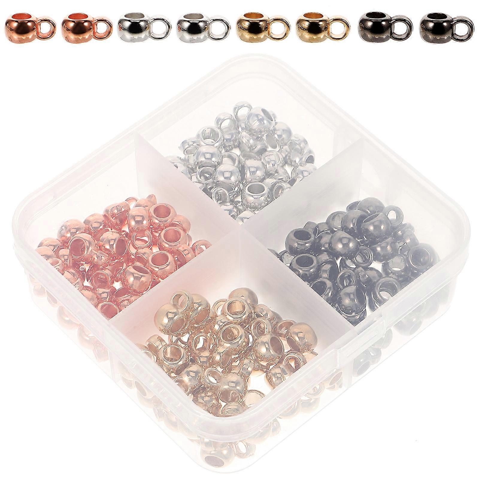 Plastic Beads for Jewelry Making 3 Boxes Assorted Color Bail Spacer Beads