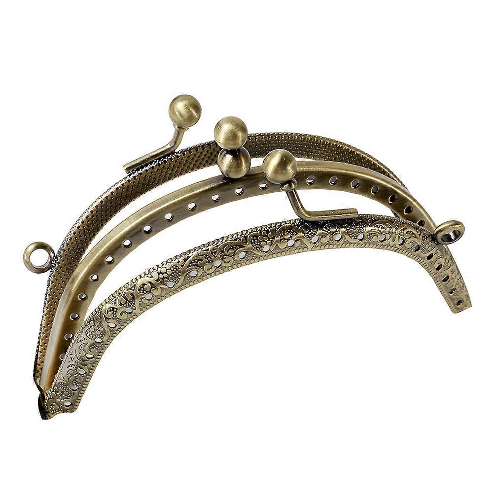 Golden Purse Frame for Bag Making Use with 3Pcs Practical Semicircular Accessories