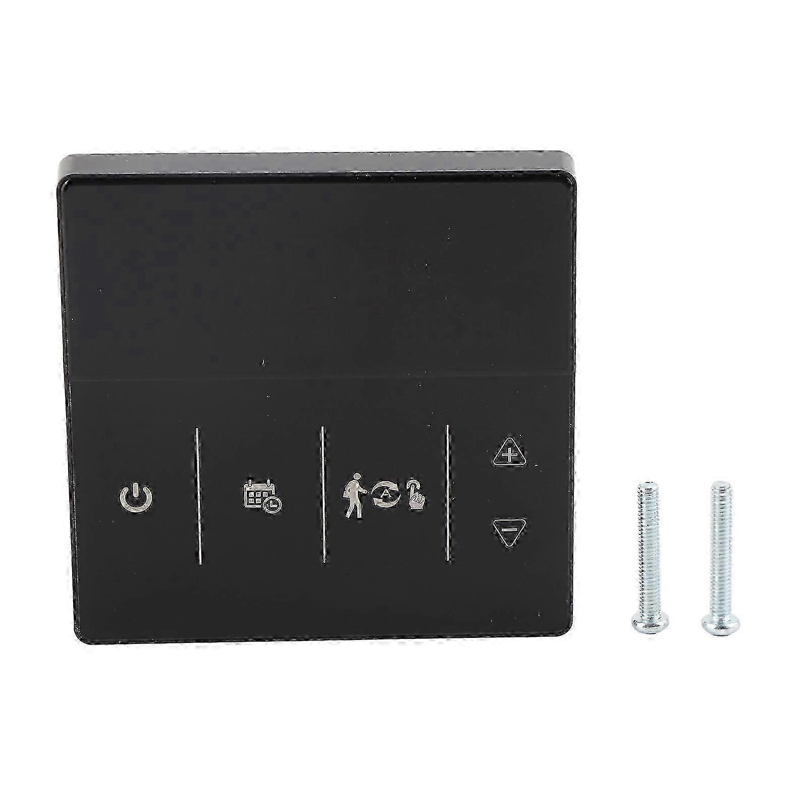 Smart Thermostat with Touch Screen App Voice Control Wifi Temperature Controller for Home 90240V Black YVL