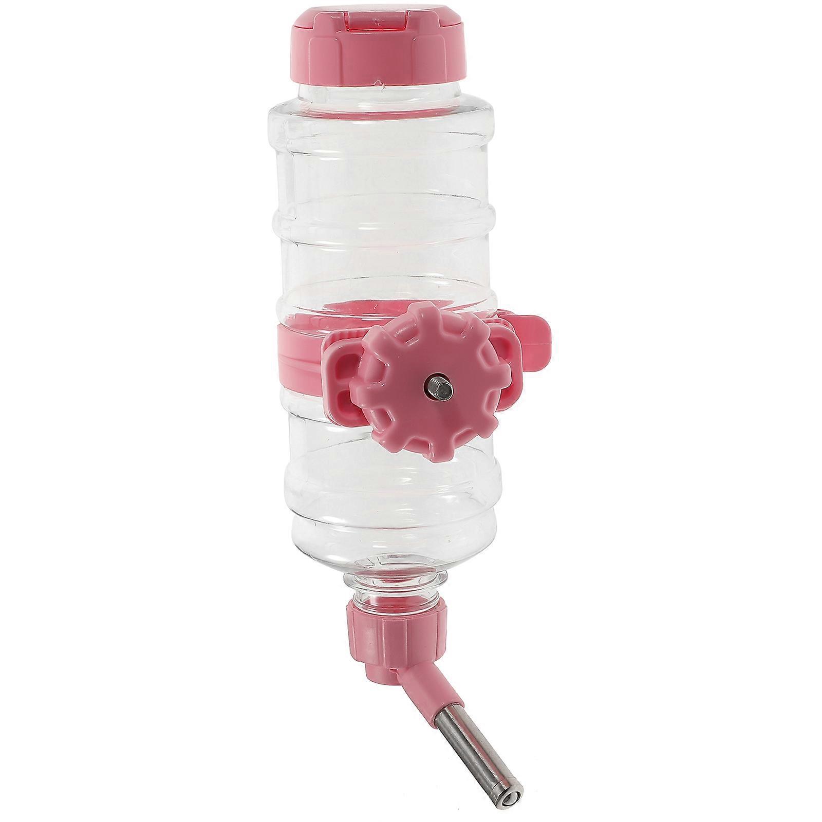 Hanging Water Feeder Rolling Bead 473Ml Automatic Water Dispensing For Guinea Pig Pink 4Set