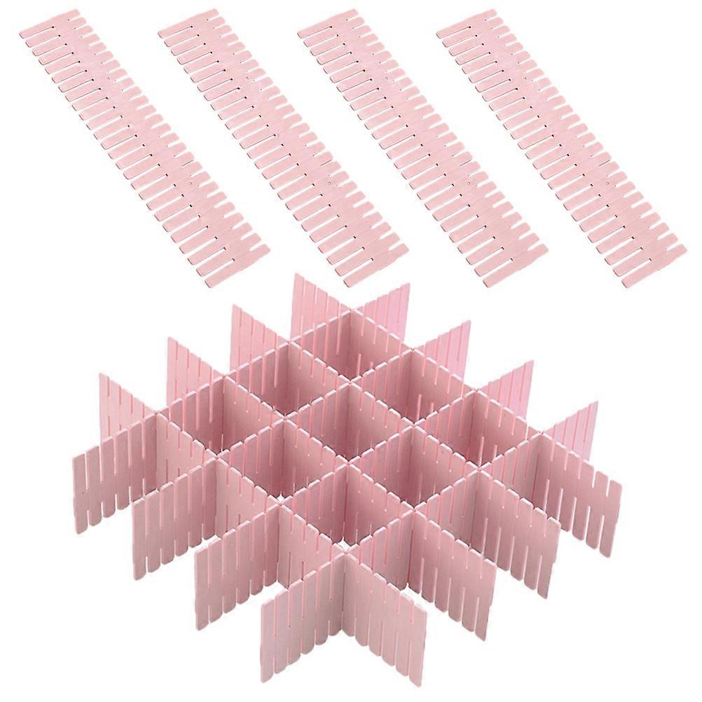 Adjustable Drawer Organizer Dividers for Drawer Organizing 36Pcs Pink DIY Storage System