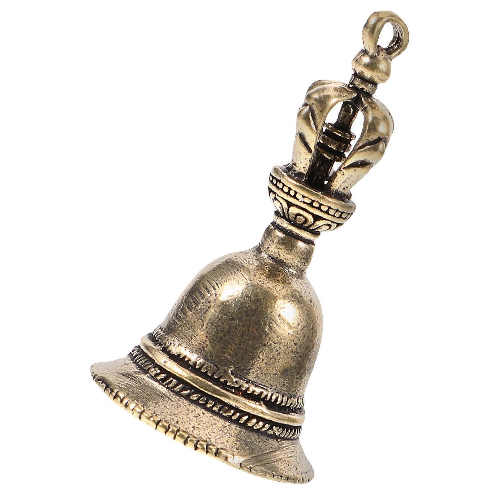 Retro Style Bell Shaped Copper Charms For DIY Projects Keychain And Jewelry Accessories 3Pcs Light Brown