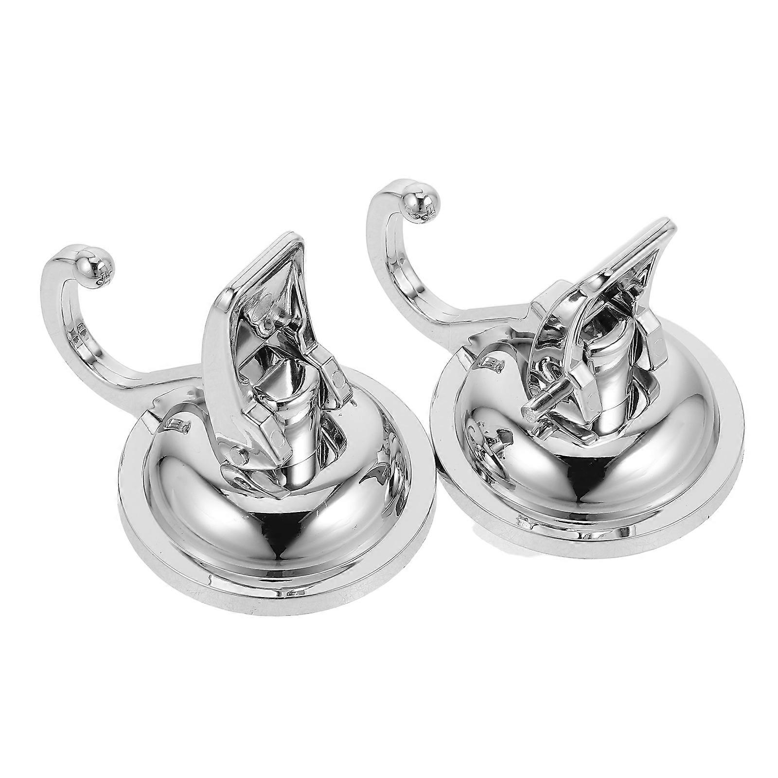 Towel Hooks Suction Cups for Glass Surfaces 8Pcs Silver Bathroom Use