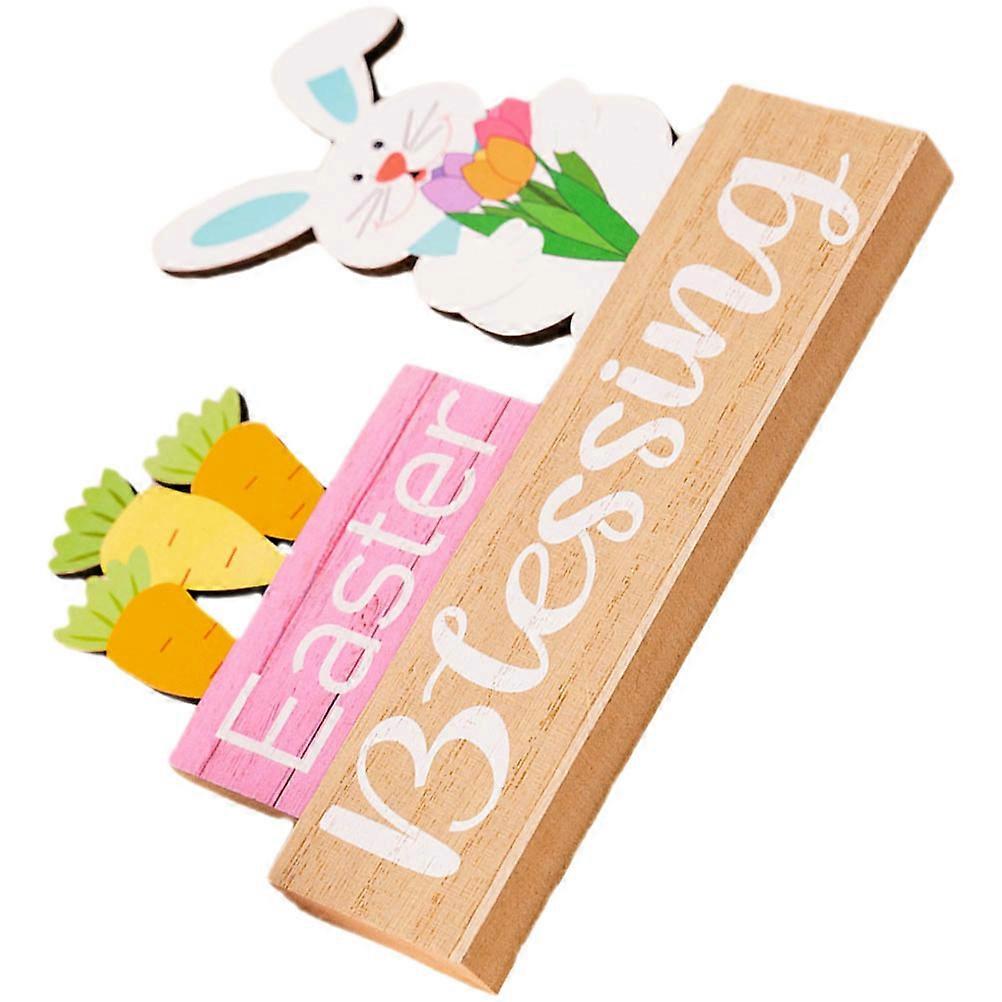 Easter Table Decoration 3Pcs Multi with Stable Flat-Bottom for Happy Easter Adorn